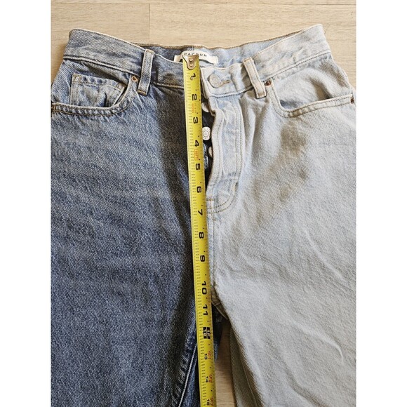 Pacsun Dual Color High Rise Straight Jeans Size 25 Botton Fly - Picture 3 of 5